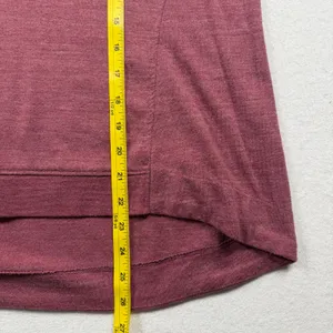 Nike Sportswear Long Sleeve Top Women’s Large Heathered Burgundy Crewneck Shirt thumbnail 6