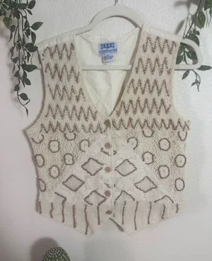 Vintage Soho Beaded Vest thumbnail 1