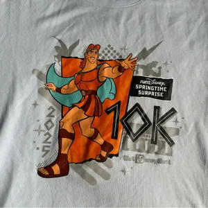 Hercules Disney Springtime Surprise 10K Race Running Shirt Brooks M Gray thumbnail 2