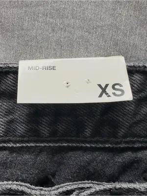 Zara Black Washed Y2K Denim Cargo Mini Skirt XS Mid Rise Utility Pocket NWT NEW thumbnail 9