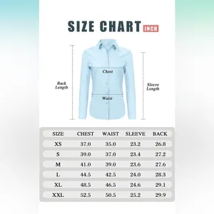 NEW Ruisin Fitted Plain Button Down Shirts Career Dress M thumbnail 4