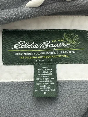 Eddie Bauer Womens Gray Hooded Thermore Insulated Fleece Lined Jacket Small thumbnail 12