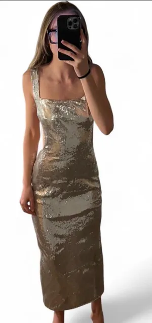 Silver Sequin Dress lavish ivy thumbnail 1