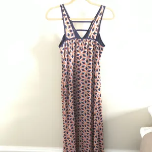 Altar’d State Orange & Navy Maxi Dress Sz S thumbnail 7