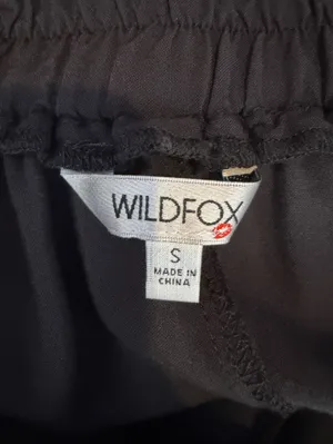 Wildfox Black Relaxed Fit Lightweight Casual‎ Shorts with Front Pockets Black thumbnail 5