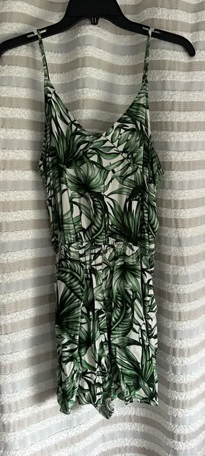 Divided Floral vacation romper thumbnail 1