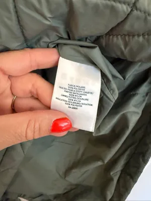 Lands End green Sherpa quilted jacket size small thumbnail 4