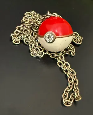 POKEMON Enameled Ball Pokeball Pendant Necklace thumbnail 1