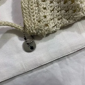 The Sak Crochet Crossbody Bag Cream Ivory Woven Knit Boho Small Purse thumbnail 8