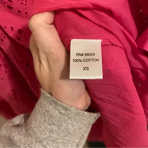 NWT House of Harlow 1960 Pink Eyelet Midi Dress size XS thumbnail 9