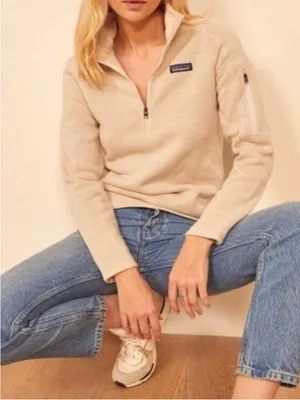 Patagonia Women's Size Medium Better Sweater Quarter Zip Sandstone thumbnail 3