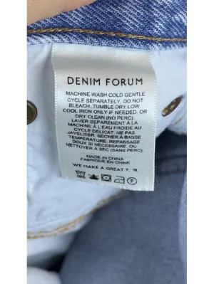 Denim Forum The Farrah Hi-Rise Wide Leg Jeans Light Wash Size 26 Aritzia thumbnail 12