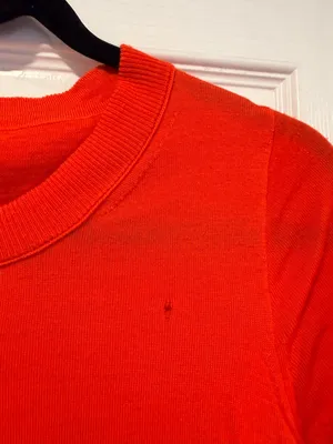 J. Crew Size S Orange Lightweight Merino Blend Gold Button Long Sleeve Cardigan thumbnail 5