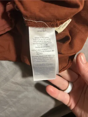 Madewell Button-Front Corduroy Burnt Orange Skirt Size S thumbnail 6