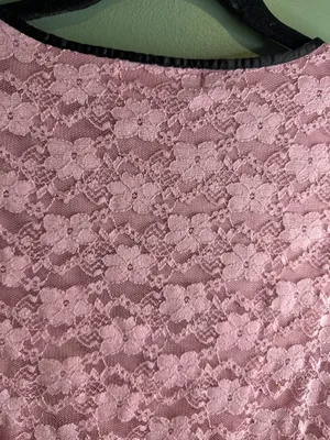 Madden Girl Pink Lace Crop Top Womens M Y2K Coquette Fairy Grunge Long Sleeve thumbnail 6