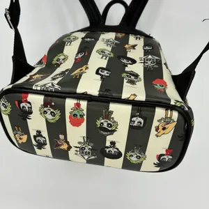 Loungefly Beetlejuice Chibi Mini Backpack Black White Striped Character Bag thumbnail 6