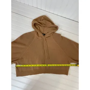 Lulus Casual Cozy Light Brown Balloon Sleeve Pullover Hooded Sweater Size XS thumbnail 7