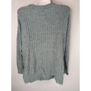 Abercrombie & Fitch‎ Aqua Green Ribbed Knit Crew Neck Pullover Sweater Size S thumbnail 3