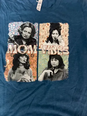 Bella Canvas Blue 'Mom Vibes' Graphic Tee for Kids thumbnail 4
