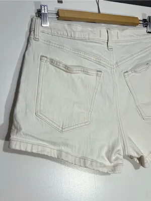 Abercrombie & Fitch White denim the mom short High-Rise size 6 thumbnail 8