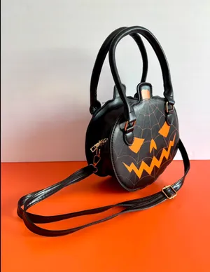 Halloween Pumpkin Crossbody Bag (2799) 🎃 Black thumbnail 4
