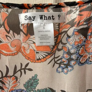 Say what? Floral cover up size s thumbnail 3