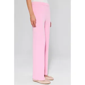 NWT Avara Wishlist Brianna Pink Ribbed Knit Pants Large Stretch Comfy‎ Lounge thumbnail 5