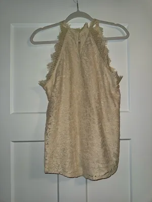 Cream lace top thumbnail 2