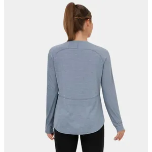 HALARA Long Sleeve High Low Curved Hem Sports‎ Top thumbnail 5