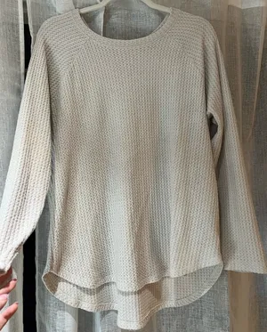 American Eagle Outfitters Textured Cream Sweater thumbnail 1