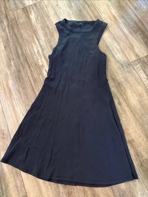 Skims Cotton Rib Tank Dress Navy thumbnail 7