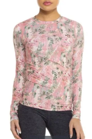 Kari Traa Fryd Base Layer Top - UPF 40+, Long Sleeve lotus pink floral size M thumbnail 1