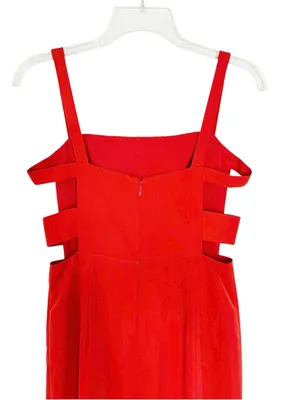 LOVERS + FRIENDS Lacie Cut Out Gown in Red Size S thumbnail 7