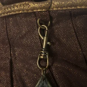 Brown/Gold Metallic Cloth Shoulder Bag Boho Fall Fairycore Grandma Minimalist thumbnail 10