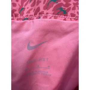 Nike Womens Dri-FIT Loose Fit Animal Print Training Shorts Pink Green HF4500-611 thumbnail 3