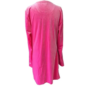 Juicy Couture Barbie Pink Velvet Bodycon Dress Women's XXL Long Sleeve Y2K thumbnail 7