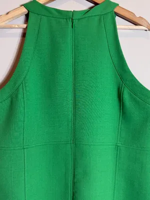 Boden Sleeveless Mini Shift Dress Women's 8R Kelly Green Preppy Cocktail Career thumbnail 11