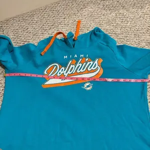 Fanatics Aqua Miami Dolphins NFL First Contact Raglan Pullover Hoodie- Size XL thumbnail 7
