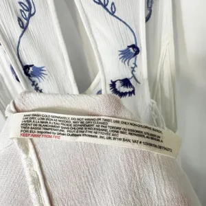 Free People Medium Slip Dress Adelaide Festival White Blue Floral Boho Mini 195‎ thumbnail 15