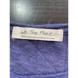 We The Free People Trapeze Top Blue Oversized Small Relaxed‎ Beachy Boho Swing thumbnail 5
