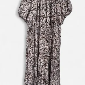 Universal Thread Animal Print Puff Sleeve Midi Dress Size L thumbnail 2
