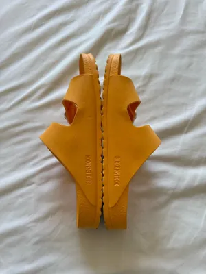 Birkenstock | Unisex Arizona EVA Sandals in Mustard Yellow | 41 | L10 M8 thumbnail 4