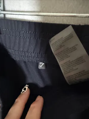 Gymshark Black Joggers with White Vertical Logo thumbnail 4