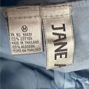Jane Ashley Sz M High Waisted Pleated Light Blue Shorts Vintage 90’s Y2K V Yoke thumbnail 10