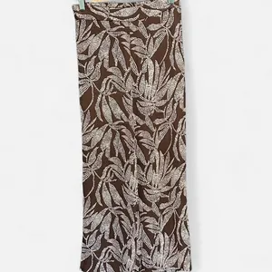 DeFacto 100% Viscose Chocolate Brown Botanical Wide Leg Pants Small Boho Resort thumbnail 5