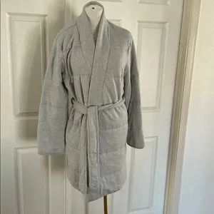 PJ Salvage Quilt Dreams Peachy Jersey Robe in Heather Grey , Large, Gray, NWT thumbnail 5