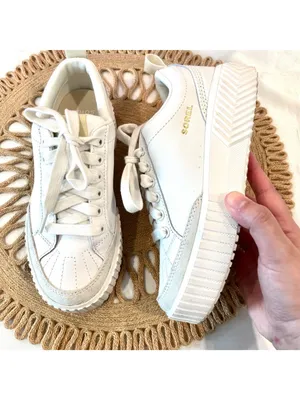Sorel Ona Ave Low Sneakers Size 6.5 Sea Salt Bleached Ceramic Waterproof thumbnail 2
