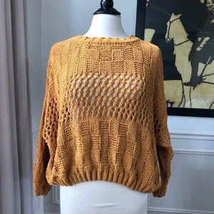NWT Billabong Onward We Go Chenille Sweater Mustard L thumbnail 2