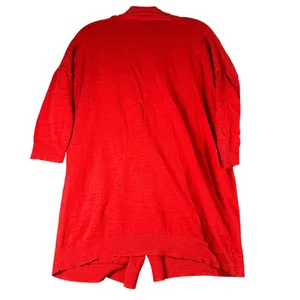 Caslon Womens‎ M Open Front Red Cardigan Sweater With Pockets Soft Lightweight thumbnail 6