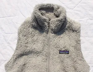Patagonia Women's Los Gatos Fleece Vest Full Zip Large Deep Pile Gray thumbnail 3